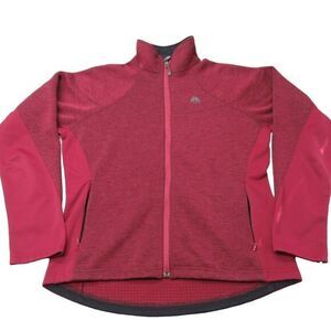 Nike ACG Jacket Womens‎ Medium Burgundy Pockets Raglan Sleeve Full Zip 6% Wool